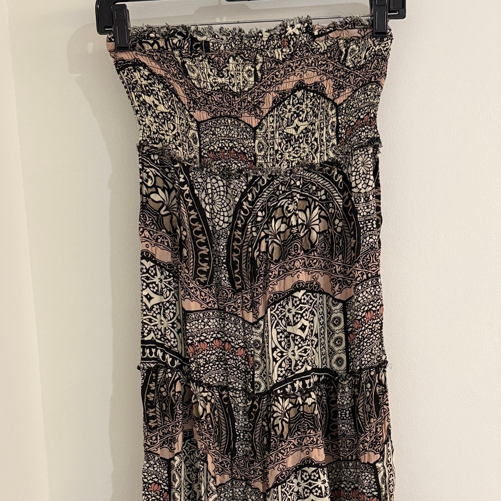 Free People Black and Pink Maxi Dress